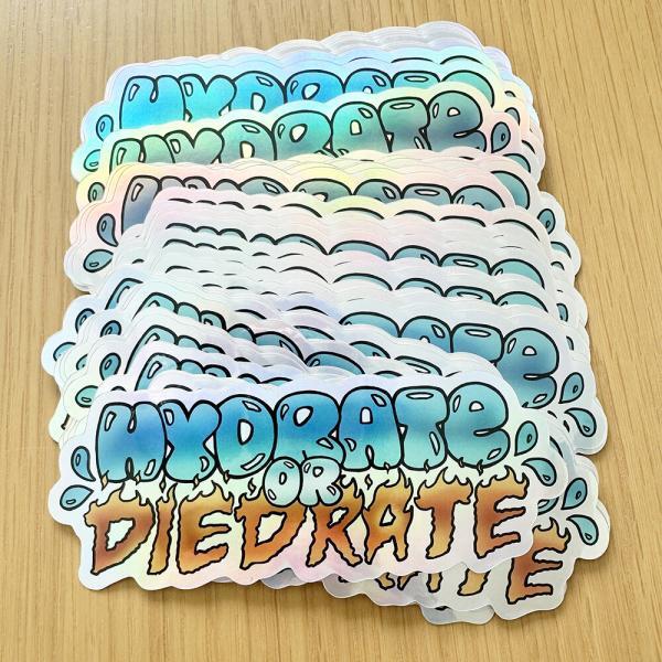 Hydrate or Diedrate Holographic Sticker