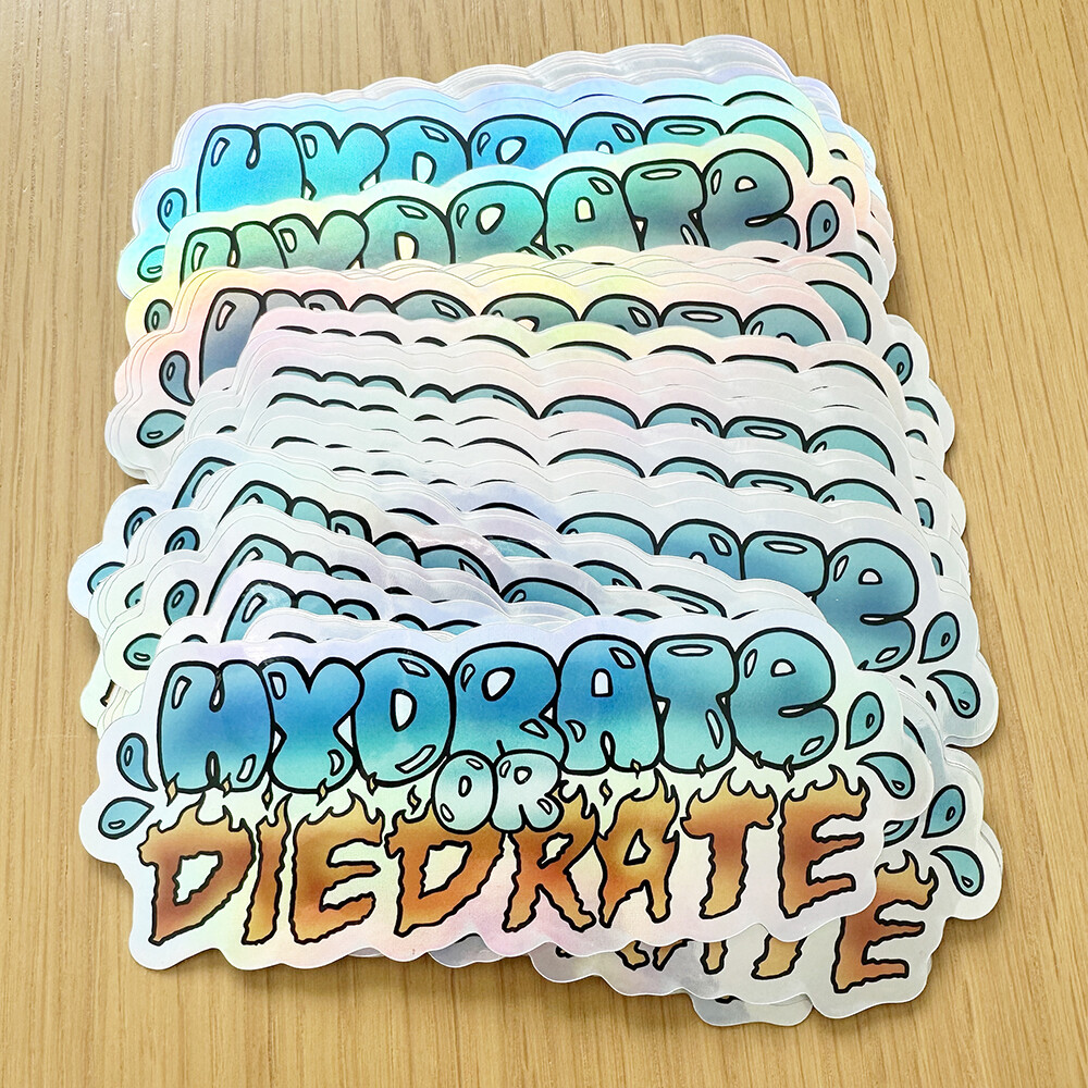 Hydrate or Diedrate Holographic Sticker