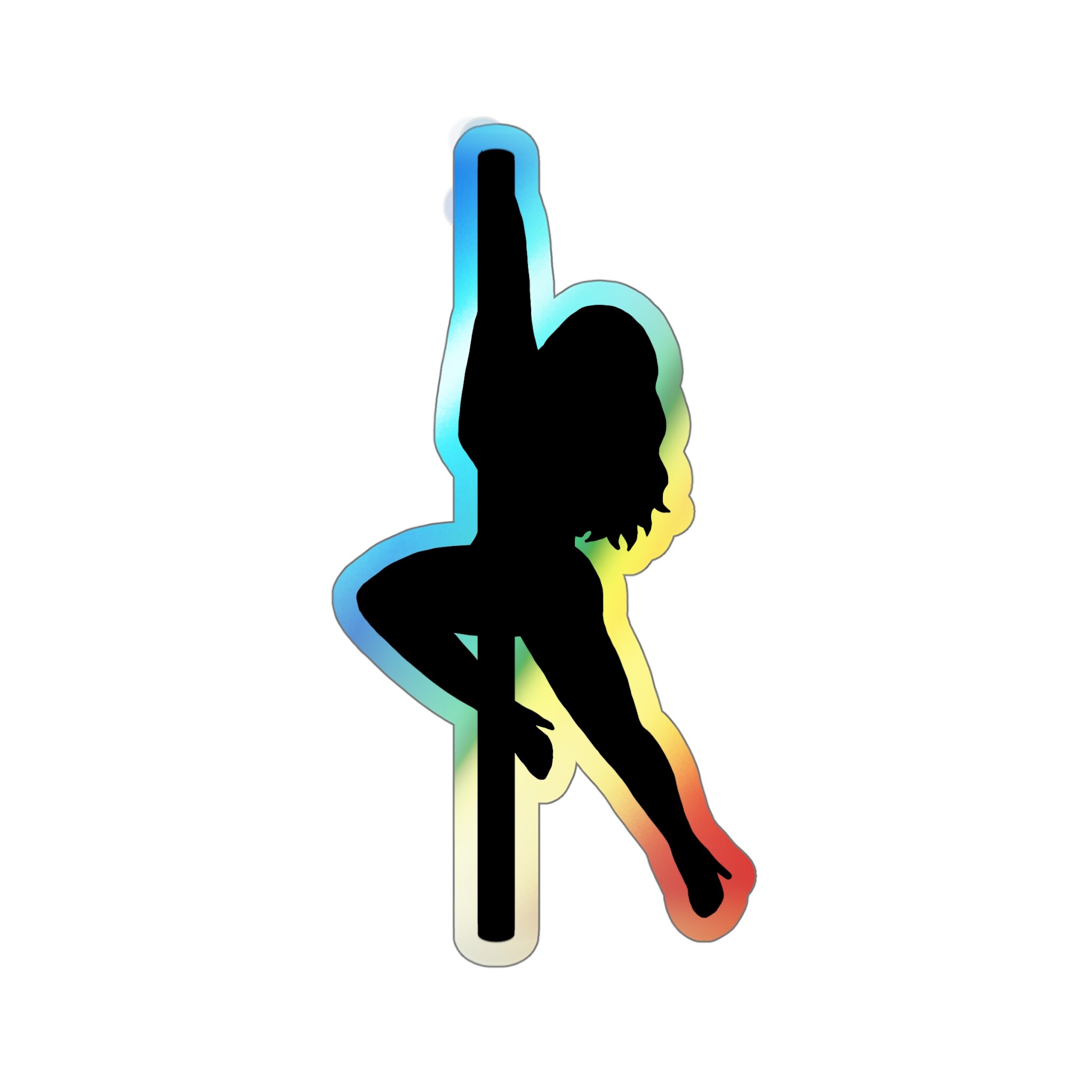 Pole Dancer Holographic Sticker – Stag Pose