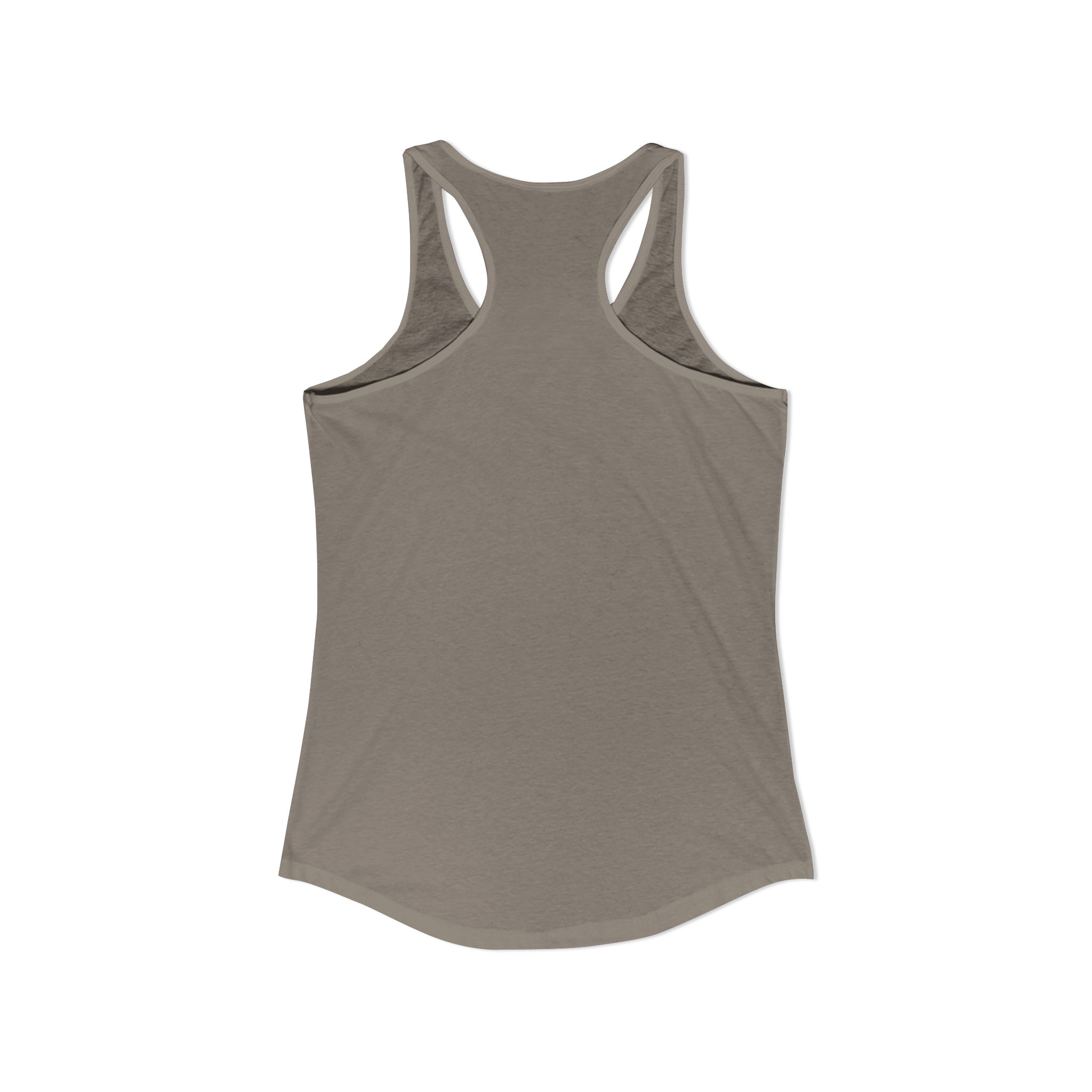 Racerback Tank Top (Back) – Solid Warm Gray